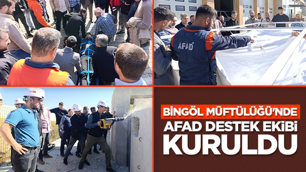 Bingöl Müftülüğü'nde AFAD Destek Ekibi kuruldu
