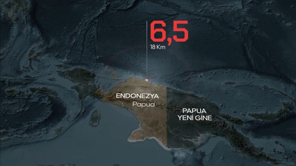 Endonezya'da 6,5 büyüklüğünde deprem