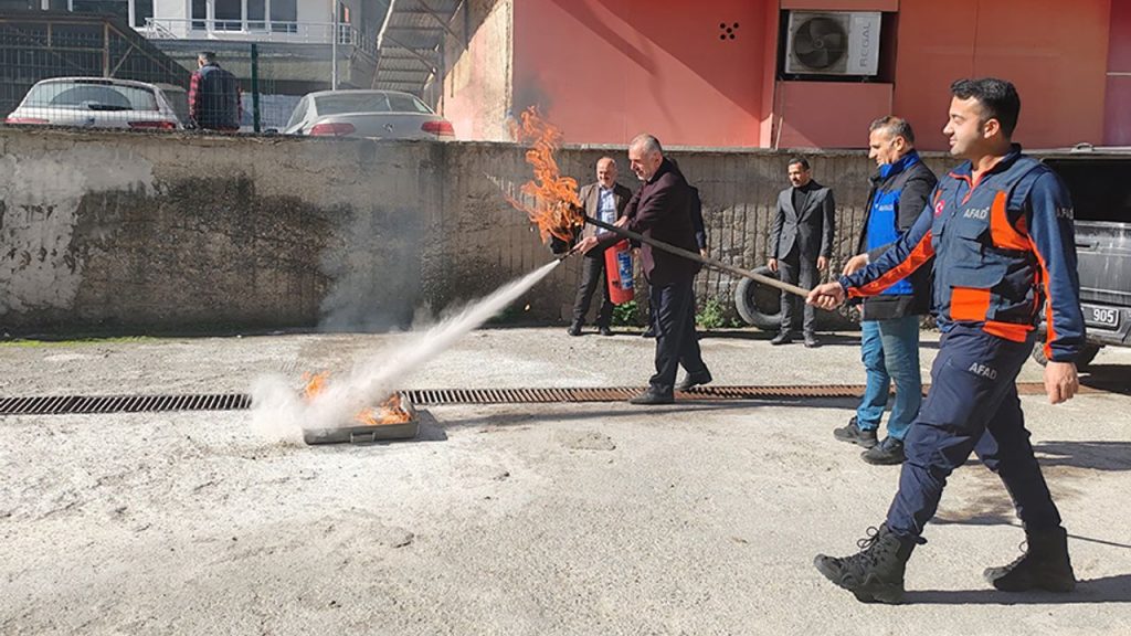 Müftülükte yangın tatbikatı