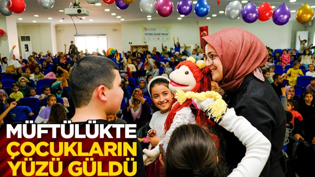 Müftülükte çocukların yüzü güldü