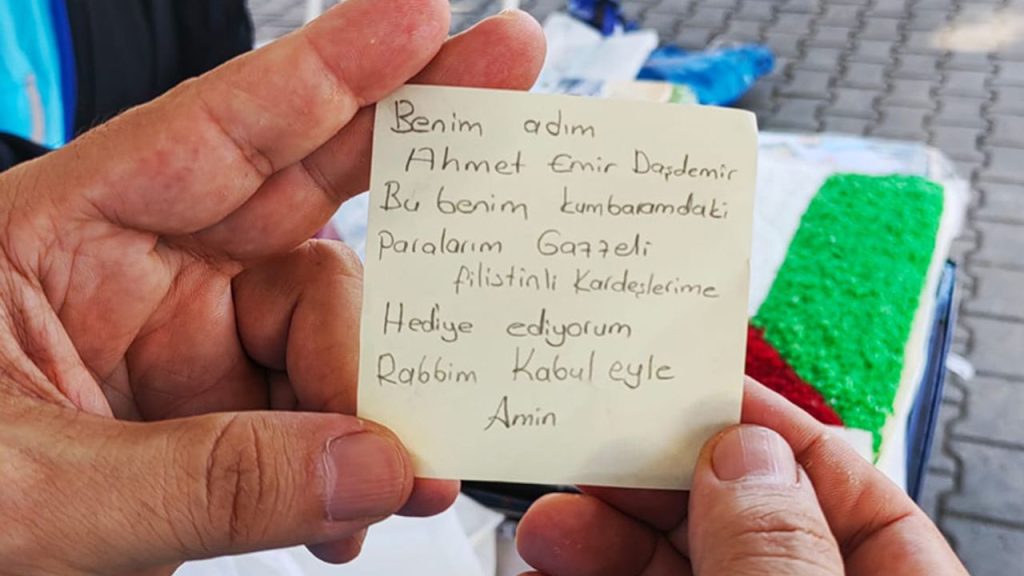Osmaniye'den Gazze'ye anlamlı destek