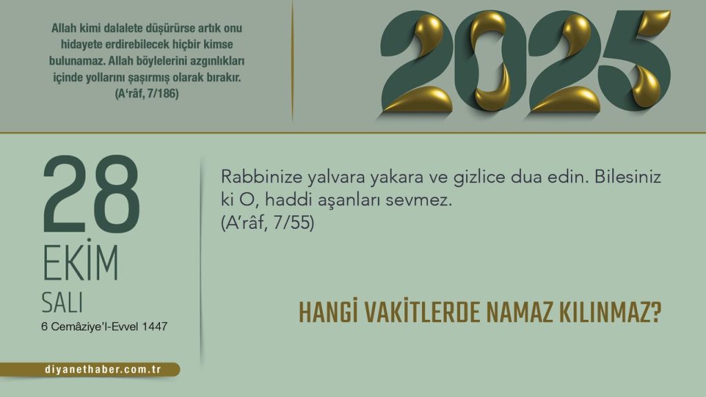 Hangi Vakitlerde Namaz Kılınmaz?