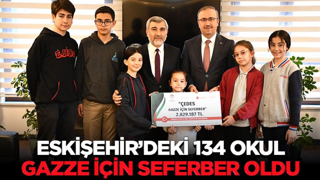 Eskişehir'deki 134 okul Gazze için seferber oldu