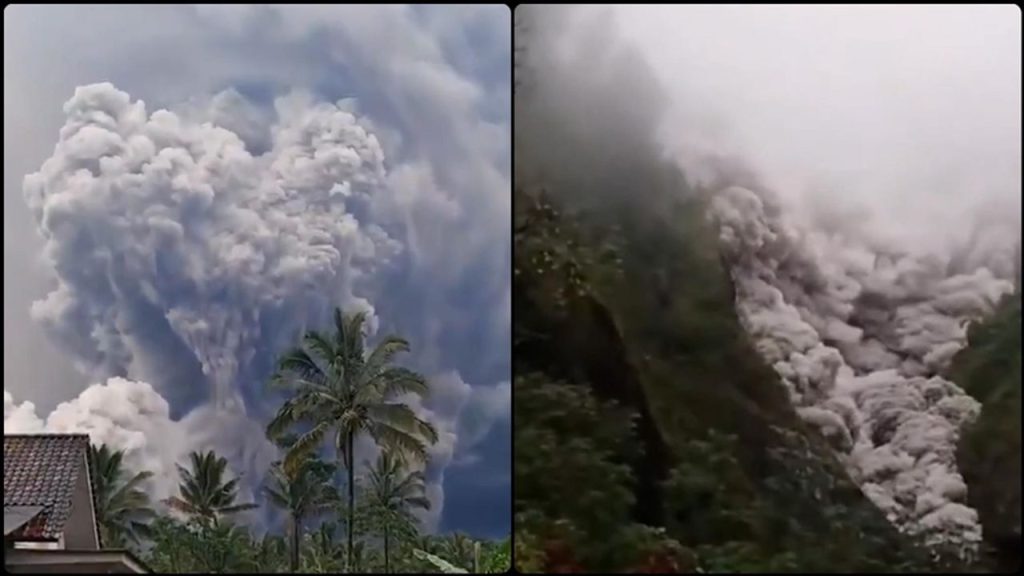 Endonezya'da Semeru Yanardağı'ndaki patlama nedeniyle alarm seviyesi en yüksek düzeye çıkarıldı