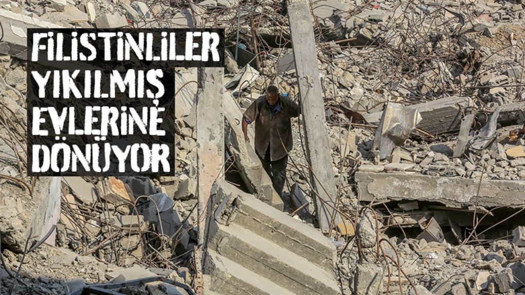 Filistinliler yıkılmış evlerine dönüyor