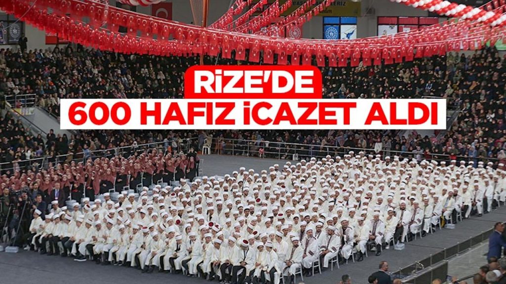 Rize'de 600 hafız icazet aldı