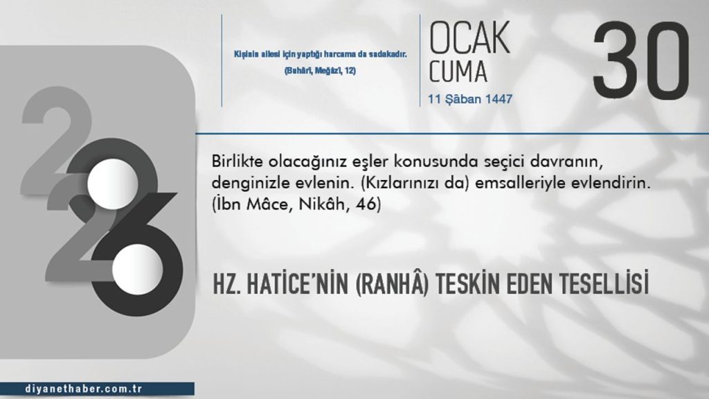 Hz. Hatice’nin (ranhâ) Teskin Eden Tesellisi