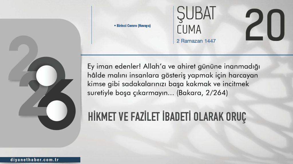Hikmet Ve Fazilet İbadeti Olarak Oruç
