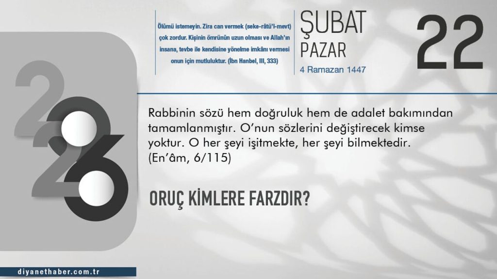 Oruç Kimlere Farzdır?