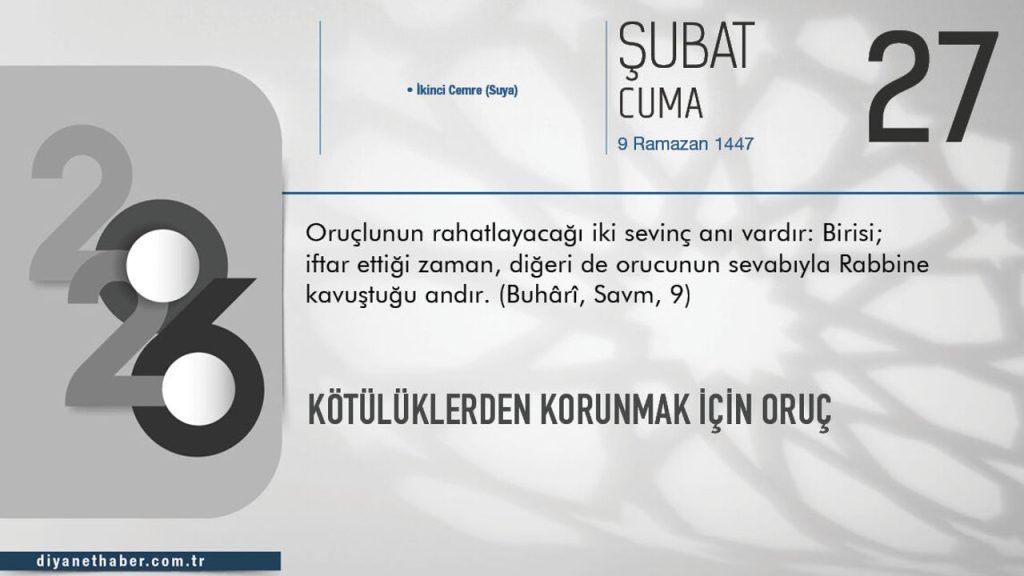 Kötülüklerden Korunmak İçin Oruç