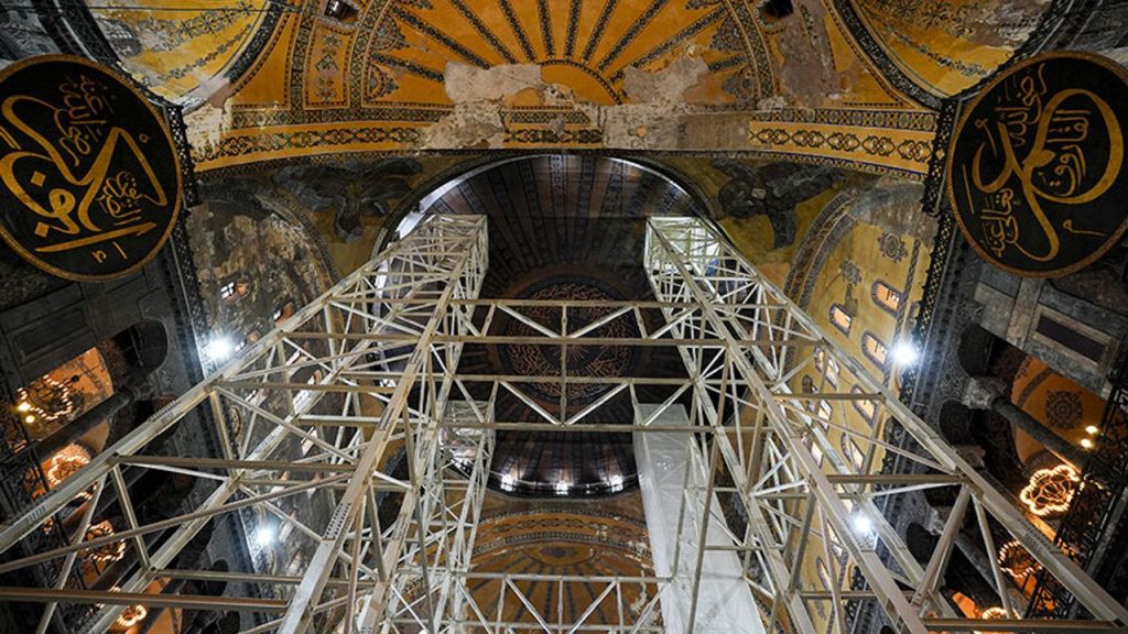 Ayasofya'da tarihinin en kapsamlı restorasyonu
