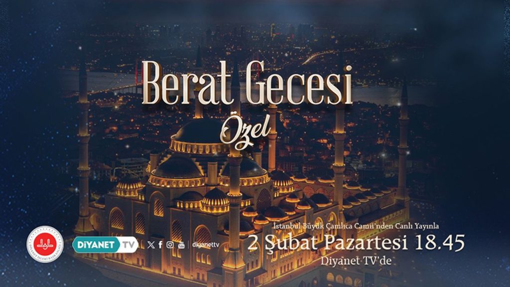 Berat Gecesi Özel Yayını Diyanet TV’de