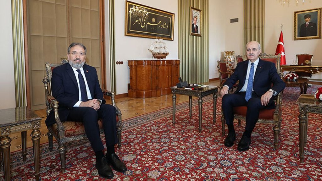 TBMM Başkanı Kurtulmuş, Diyanet İşleri Başkanı Arpaguş'u kabul etti